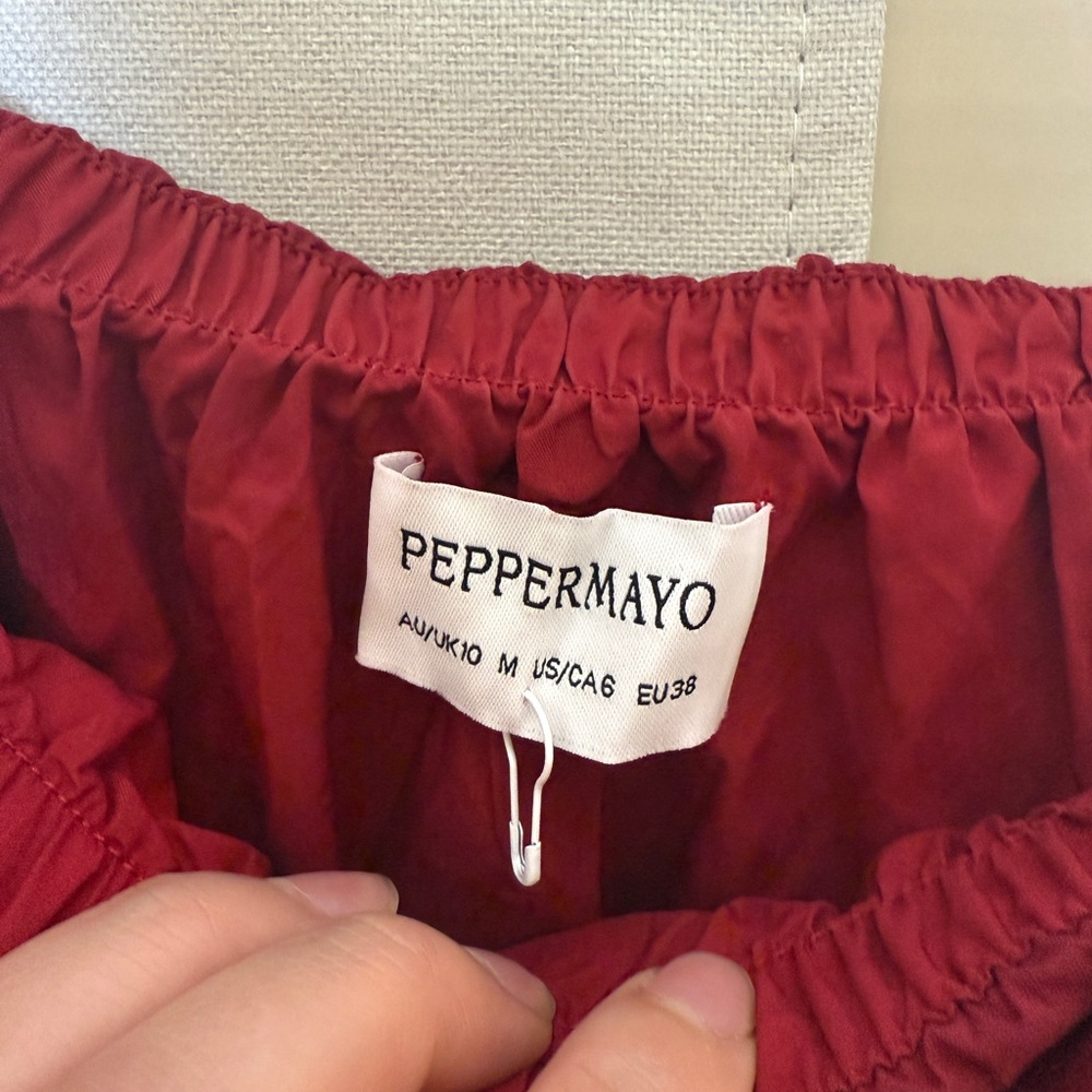 Peppermayo Burgundy Maxi Skirt - Picture 6 of 7